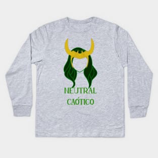 Loki Neutral Caótico Kids Long Sleeve T-Shirt